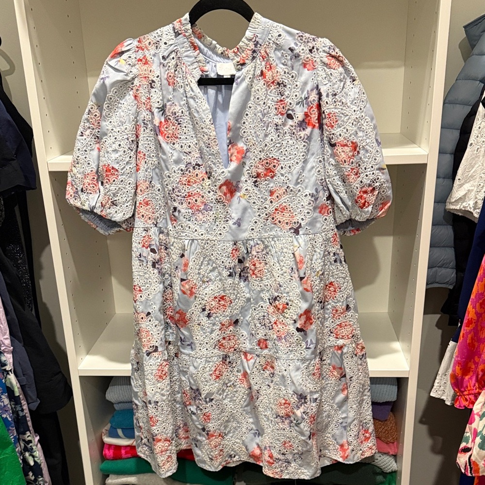 Floral Dress with Puff Sleeves